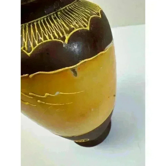 Vintage Satsuma Moriage Vase Japan Multi color 5” Signed Raised Gold Detail - Picture 3 of 9